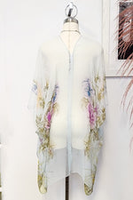 Vintage Floral Print Kimono