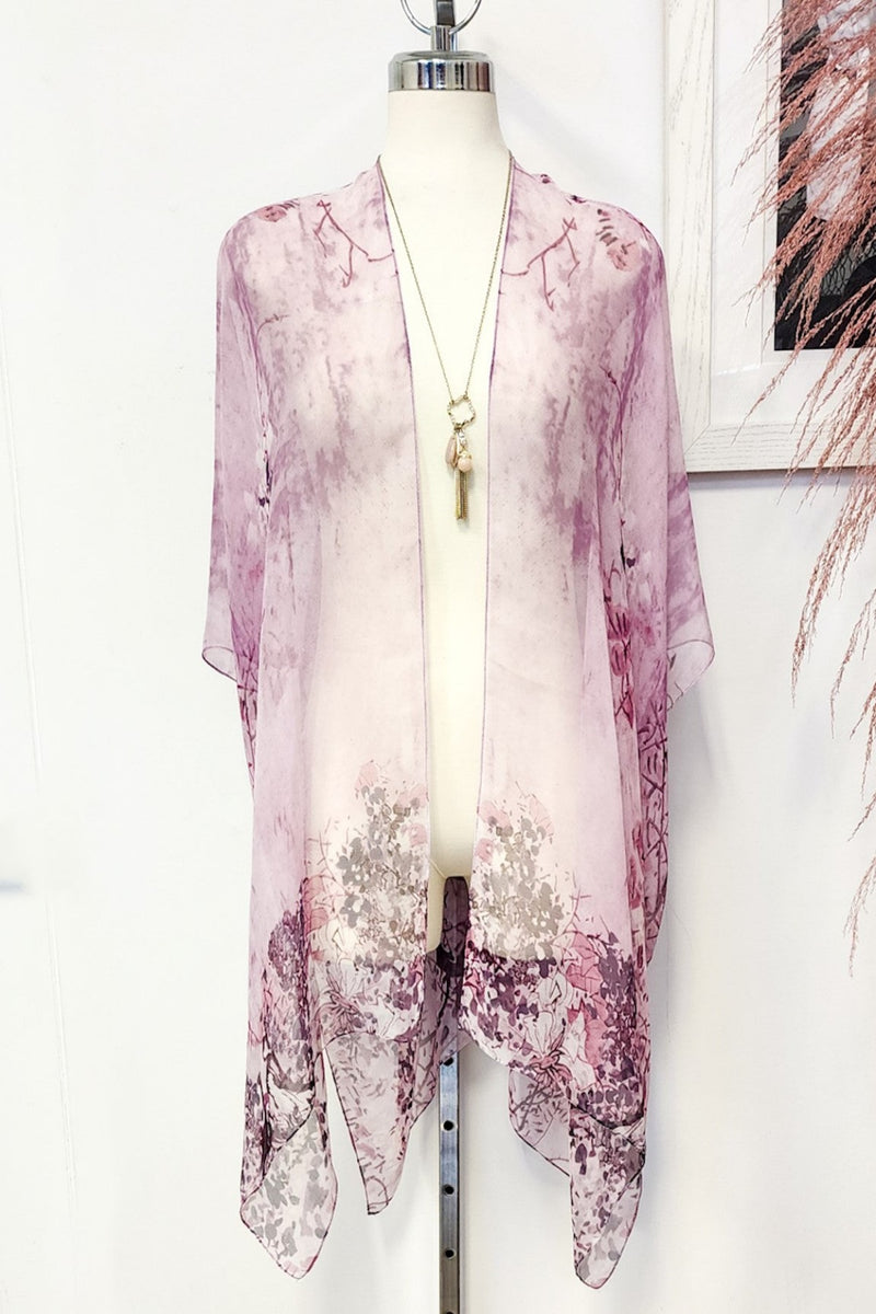 Lavender Cherry Blossom Kimono