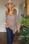 V-Neck Crochet Sweater