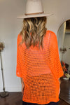 V-Neck Crochet Sweater