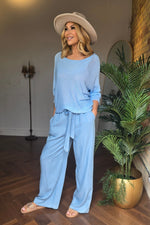 Wideleg Flowy Pant With Tie Belt