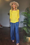 Wideleg Flowy Pant With Tie Belt