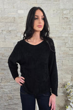 Fuzzy 3/4 Sleeve Sweater