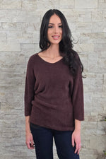 Fuzzy 3/4 Sleeve Sweater