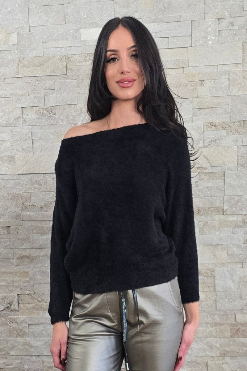 Fuzzy Batwing Sweater