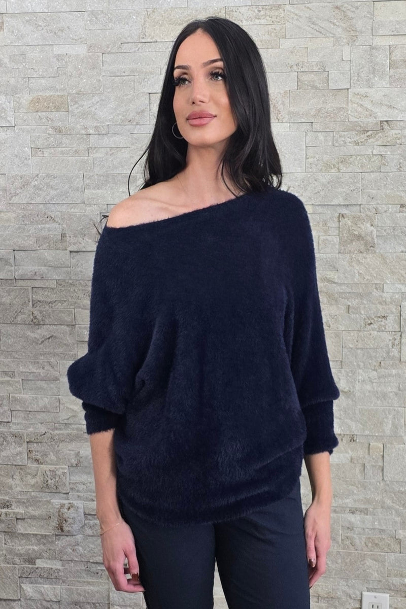 Fuzzy Batwing Sweater