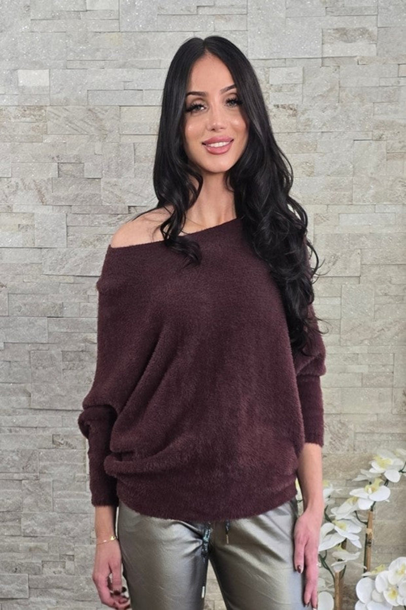 Fuzzy Batwing Sweater