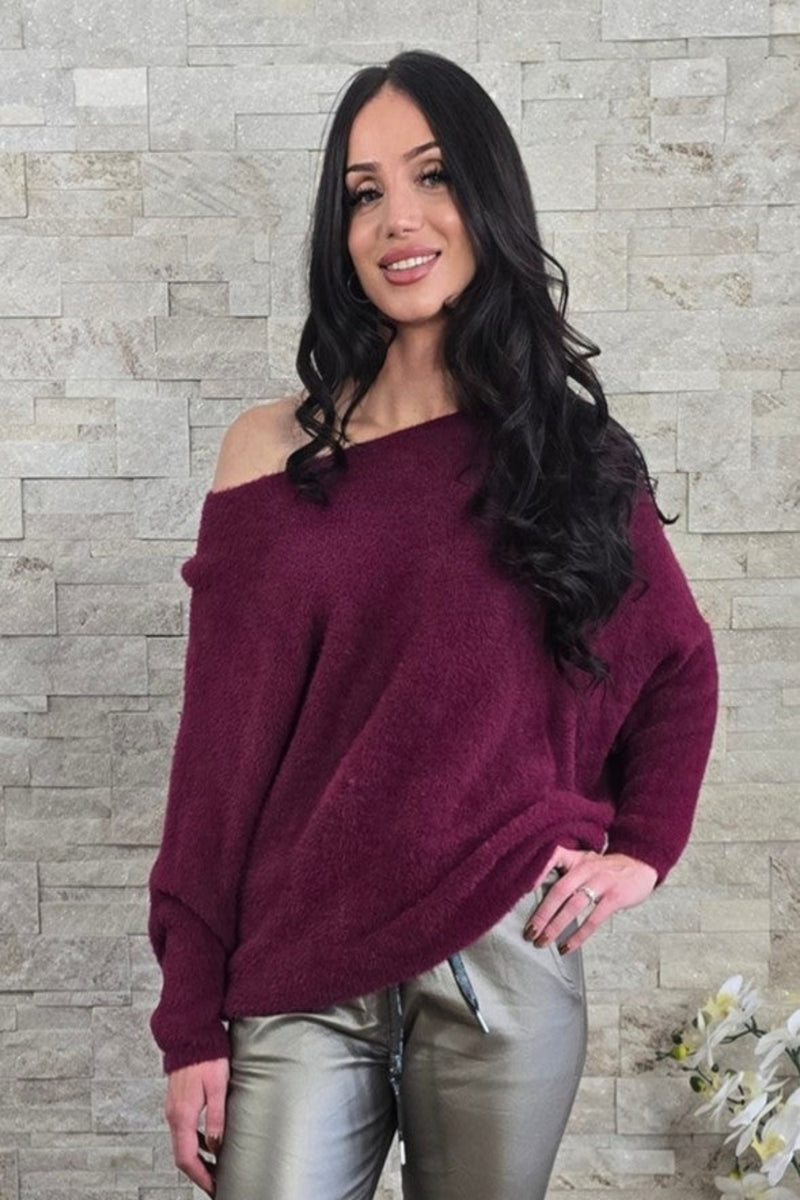 Fuzzy Batwing Sweater