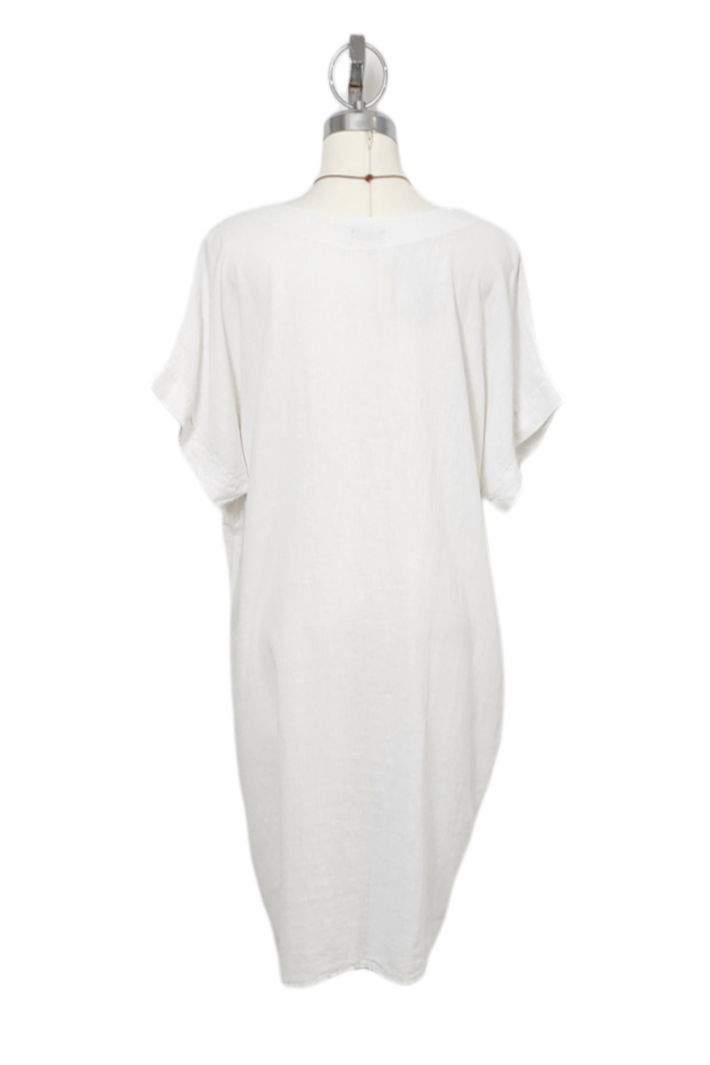 Linen Dress with Front Pockets