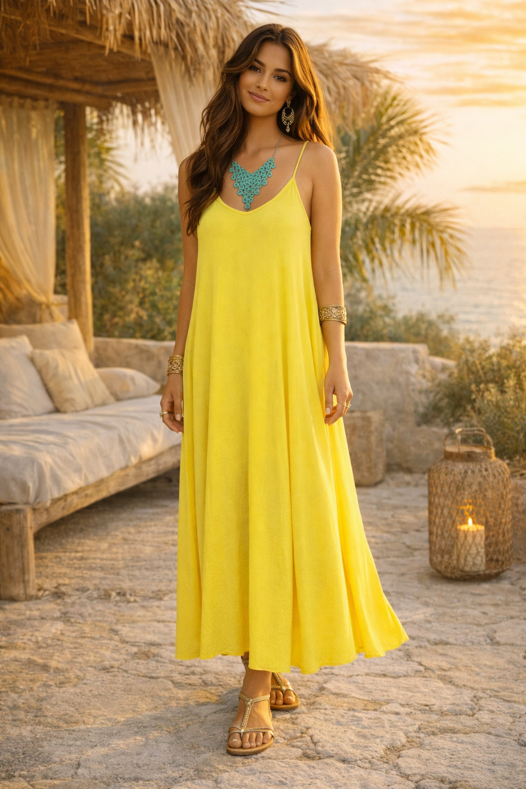 Linen Slip Dress Baz Apparel Linen Slip Dress Baz Apparel