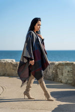 Multi Coloured Print Cape