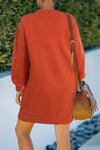 Knit V-Neck Sweater Dress